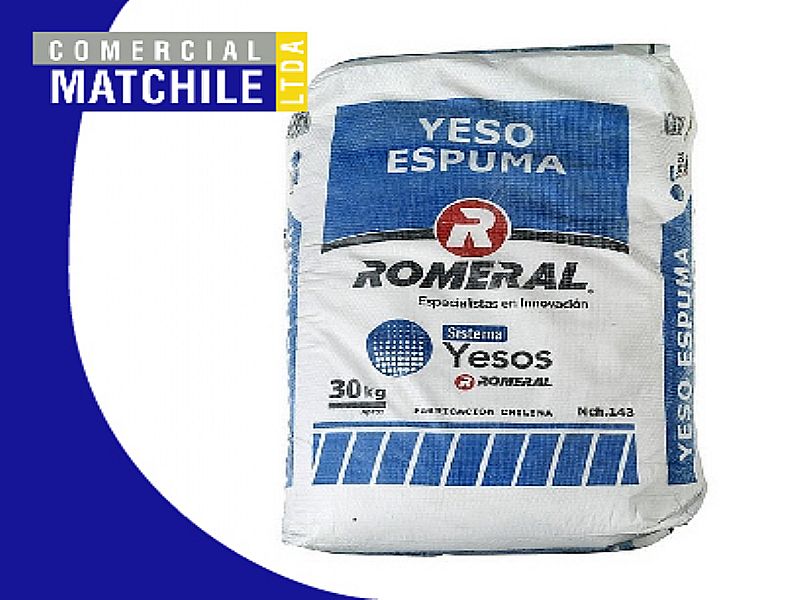  30 kg Yeso espuma saco   Romeral $4000